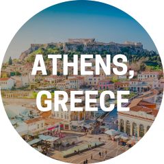 athens, greece, circle, textoverlay